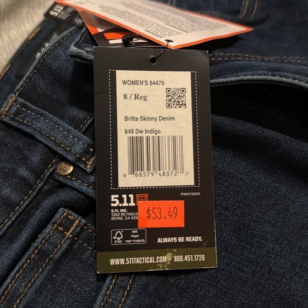 5.11 Tactical Dark Indigo Slim Jeans - Picture 4 of 4